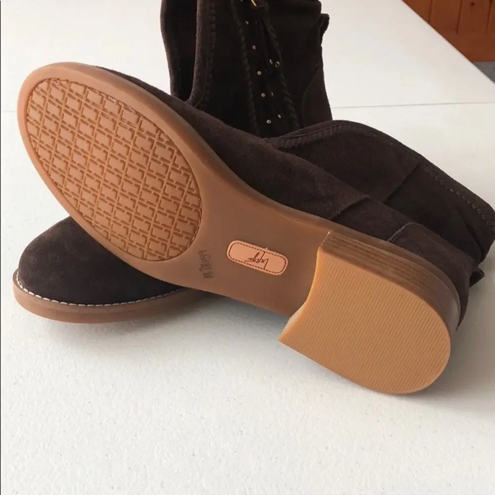 NEW‎ LATIGO Brown suede leather ankle boots Size 10. - Picture 4 of 5